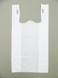 Plastik Torba-BEYAZ Düz Kabartma Tişörtlü Çanta 13 mic - 100 torba / paket, HDPE malzeme