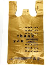 Büyük Plastik Bakkal Yeniden Tişörtleri Carry-out Çanta, Siyah Renk, HDPE malzeme