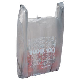 Ekstra Büyük Gri Tişörtlü Alışveriş Çantaları Teşekkür Desen Özelleştirilmiş Baskı