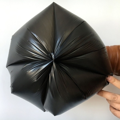 Siyah Ekstra Güçlü HDPE OEM Plastik Çöp Torbaları Geri Dönüştürülebilir Özel Baskılı