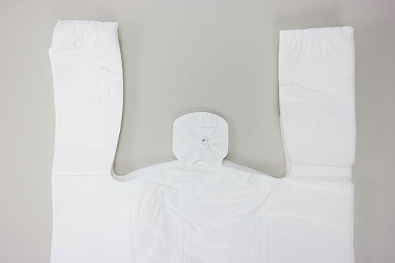 Tişörtlü Alışveriş Çantaları 13 mikrofon.  1000 / kılıf, Baskı ile WHITE Renk, HDPE malzeme