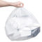 Beyaz Renk Plastik Çöp Torbaları Geri Dönüşümlü Yıldız Mühürlü Alt Gravür Baskı