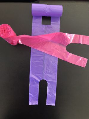 Rulo Ofis Ve Ev Kullanımında T Shirt Alışveriş Poşetleri , Pembe Ve Mor , Masa Çöp Kovası